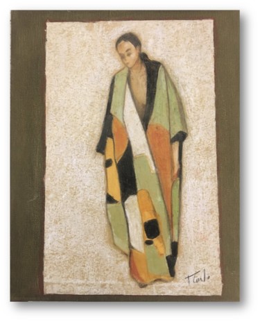 Desenho intitulada "Pia silhouette" por Thalie Cardo, Obras de arte originais, Pastel