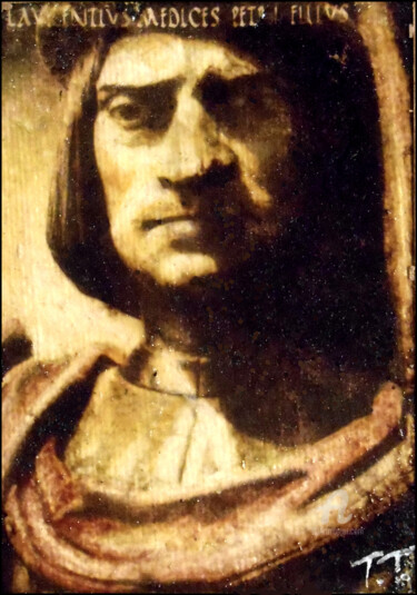 Printmaking titled "Lorenzo il Magnific…" by Thalita Tonon (SottoSopra), Original Artwork, Digital Print