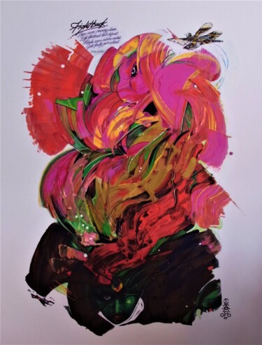 Malerei mit dem Titel "FIGHTBACK" von Thampoo Jacob, Original-Kunstwerk, Acryl