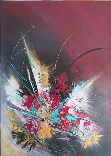 Painting titled "Temporel" by Thanh Phuong, Original Artwork, Acrylic