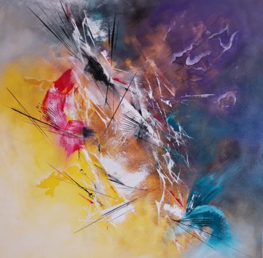Painting titled "Eclosion Equationne…" by Thanh Phuong, Original Artwork, Acrylic