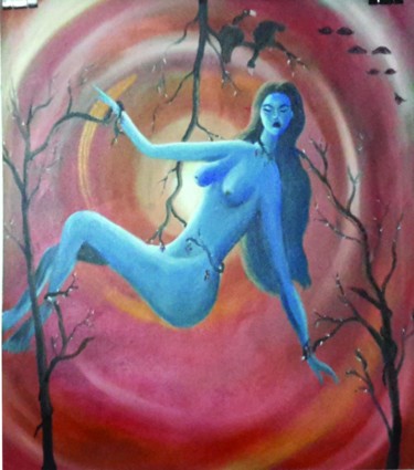 Painting titled "manishada-help.jpg" by Dileep Kumar, Original Artwork