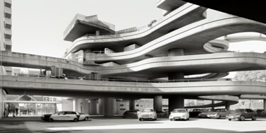 Digital Arts titled "Parking09" by Thapsus, Original Artwork, AI generated image