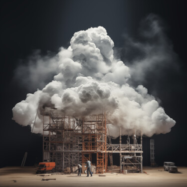"Cloud Maintenance 05" başlıklı Dijital Sanat Thapsus tarafından, Orijinal sanat, AI tarafından oluşturulan görüntü
