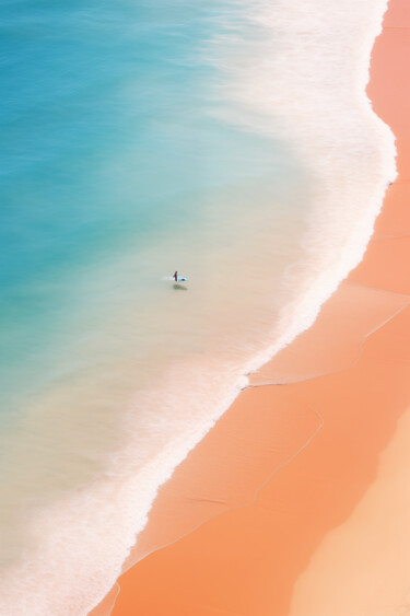 Цифровое искусство под названием "The Beach 01" - Thapsus, Подлинное произведение искусства, Изображение, сгенерированное ИИ