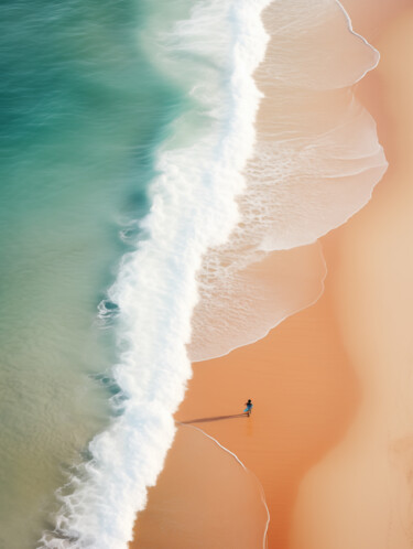 Цифровое искусство под названием "The Beach 02" - Thapsus, Подлинное произведение искусства, Изображение, сгенерированное ИИ