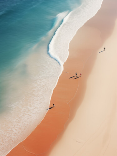 Digitale Kunst mit dem Titel "The Beach 03" von Thapsus, Original-Kunstwerk, KI-generiertes Bild