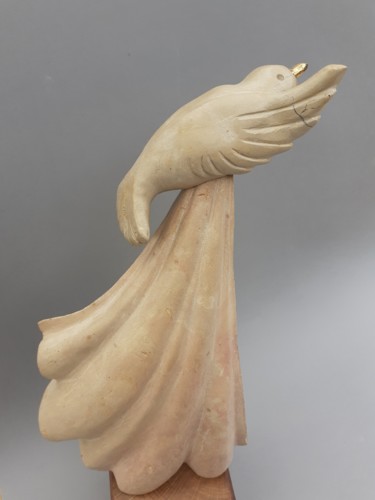 Sculpture titled "Envol du chiffon" by Jean-Pierre Thaurenne, Original Artwork, Stone