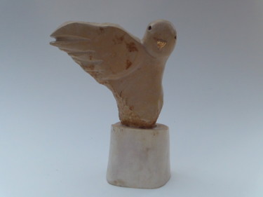 Sculpture titled "Oiseau à l'aile dép…" by Jean-Pierre Thaurenne, Original Artwork, Stone