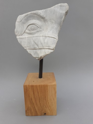 Sculpture titled "Marbre masqué" by Jean-Pierre Thaurenne, Original Artwork, Stone