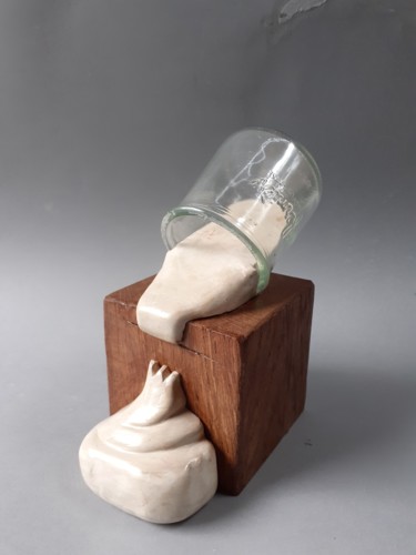 Sculpture intitulée "naissance d'un galet" par Jean-Pierre Thaurenne, Œuvre d'art originale, Pierre
