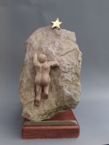 Sculpture titled "Fouille au fond d'u…" by Jean-Pierre Thaurenne, Original Artwork, Stone