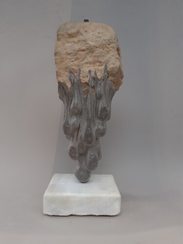 Sculpture titled "Canicule 2022" by Jean-Pierre Thaurenne, Original Artwork, Stone