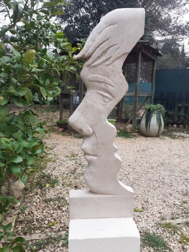 Sculpture titled "Transgénération" by Jean-Pierre Thaurenne, Original Artwork, Stone