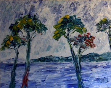 Painting titled "LE SUD" by Thierry Chanal, Original Artwork, Oil
