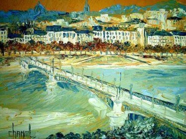 Peinture intitulée "PONT MORAND / LYON" par Thierry Chanal, Œuvre d'art originale, Autre