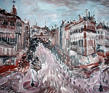 Peinture intitulée "PLACE GABRIEL PERI" par Thierry Chanal, Œuvre d'art originale, Autre