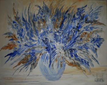 Peinture intitulée "BOUQUET OPALINE" par Thierry Chanal, Œuvre d'art originale, Huile