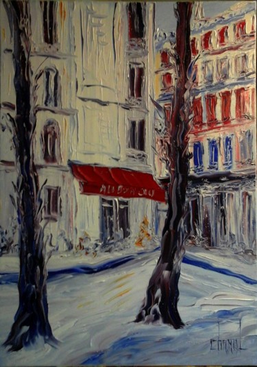 Painting titled "AU BON CRU (rouge)" by Thierry Chanal, Original Artwork