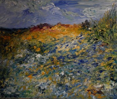 Peinture intitulée "PAYSAGE PROVENCAL" par Thierry Chanal, Œuvre d'art originale, Huile