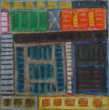 Malerei mit dem Titel "Sentiment visuel 9" von Grate, Original-Kunstwerk, Pastell