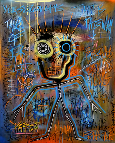 Malerei mit dem Titel "The Stolen days" von The Big Fat Boy, Original-Kunstwerk, Acryl