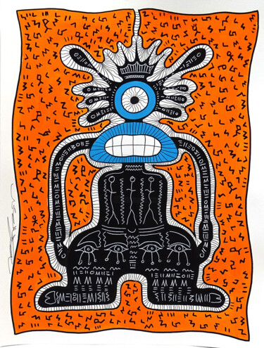 "The King Sun in bla…" başlıklı Tablo The Big Fat Boy tarafından, Orijinal sanat, Akrilik