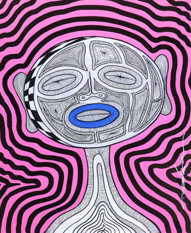 "Psychedelic space b…" başlıklı Tablo The Big Fat Boy tarafından, Orijinal sanat, Akrilik