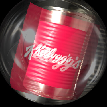 Digitale Kunst mit dem Titel "Bubble Kellog's Can…" von The F, Original-Kunstwerk, Digitale Malerei
