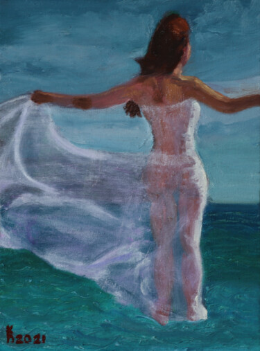 Painting titled "Standing On Water" by The Hammer, Original Artwork, Oil