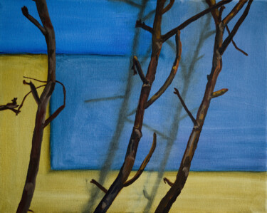 Painting titled "Dead branches" by The Hammer, Original Artwork, Oil