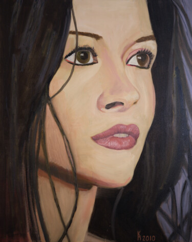 Painting titled "Catherine Zeta-Jones" by The Hammer, Original Artwork, Oil