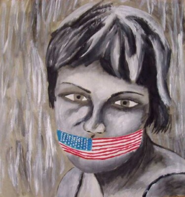 Dessin intitulée "US Censorship" par The Lilith Gallery Alexander Moffat'S, Œuvre d'art originale
