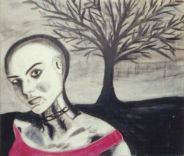 Dessin intitulée "Bald Grrl" par The Lilith Gallery Alexander Moffat'S, Œuvre d'art originale