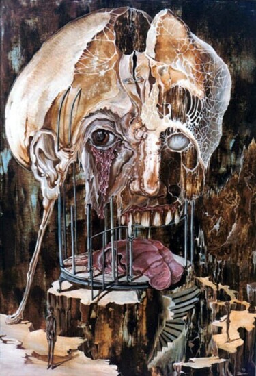 Painting titled "Deterioration Of Mi…" by The Mystic Otto Rapp, Original Artwork, Oil