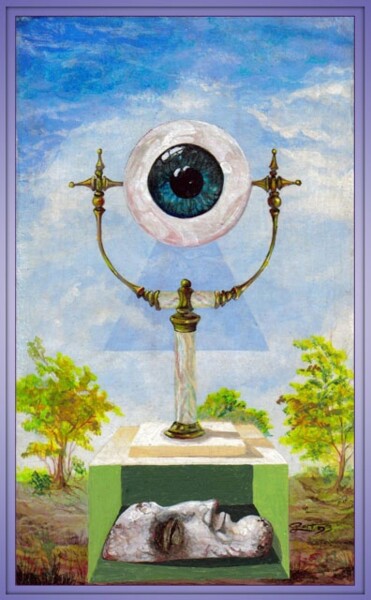 Painting titled "Bogomil's Ocular To…" by The Mystic Otto Rapp, Original Artwork, Oil