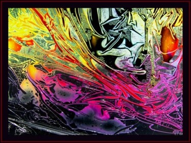 Digital Arts titled "Liquid Decalcomania…" by The Mystic Otto Rapp, Original Artwork, Digital Painting