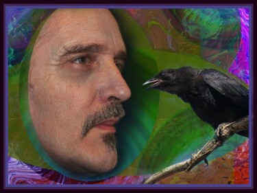 Digital Arts titled "The Mystics Crow" by The Mystic Otto Rapp, Original Artwork, Photo Montage