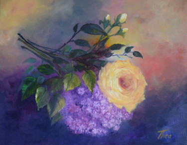 Painting titled "Yellow Rose.jpg" by Theaart, Original Artwork