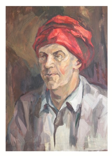 Painting titled "Man in a turban" by Elizaveta N, Original Artwork, Oil