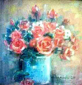 Painting titled "FLOWERS I 2005" by Utoro Bodriana, Original Artwork