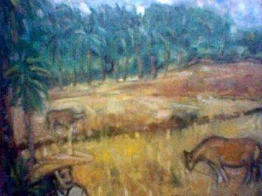 Painting titled "AFTER HARVEST" by Utoro Bodriana, Original Artwork