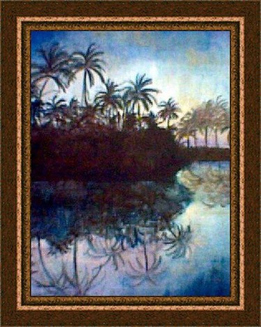 Painting titled "SHILOUTTE" by Utoro Bodriana, Original Artwork
