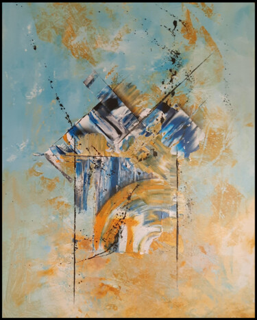 Peinture intitulée "Bleurange" par Thierry Buisson (Theb), Œuvre d'art originale, Acrylique