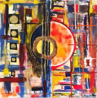 Schilderij getiteld "BANTU BLUES" door The_bantu, Origineel Kunstwerk, Olie