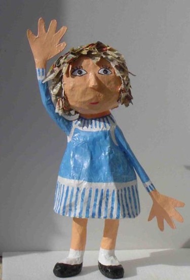 Sculpture intitulée "poupée 11" par Thérèse Brandeau, Œuvre d'art originale, Papier