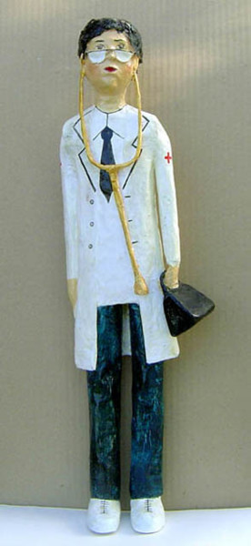 Sculpture intitulée "toubib" par Thérèse Brandeau, Œuvre d'art originale, Papier