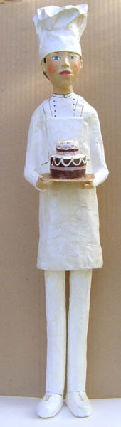 Sculpture intitulée "patissier" par Thérèse Brandeau, Œuvre d'art originale, Papier