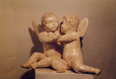 Sculpture intitulée "angelots" par Thérèse Brandeau, Œuvre d'art originale, Papier