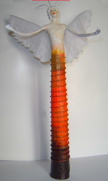 Sculpture intitulée "ange libellule 4" par Thérèse Brandeau, Œuvre d'art originale